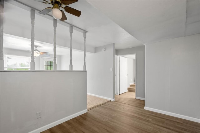 10 Fieldcrest Dr, Robinson Twp Wsh, PA 15057 - empty room with ceiling fan and wood finished floors