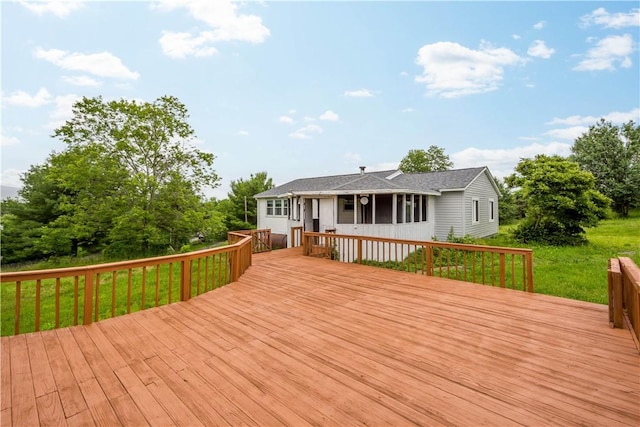 10 Fieldcrest Dr, Robinson Twp Wsh, PA 15057 - wooden deck featuring a sunroom