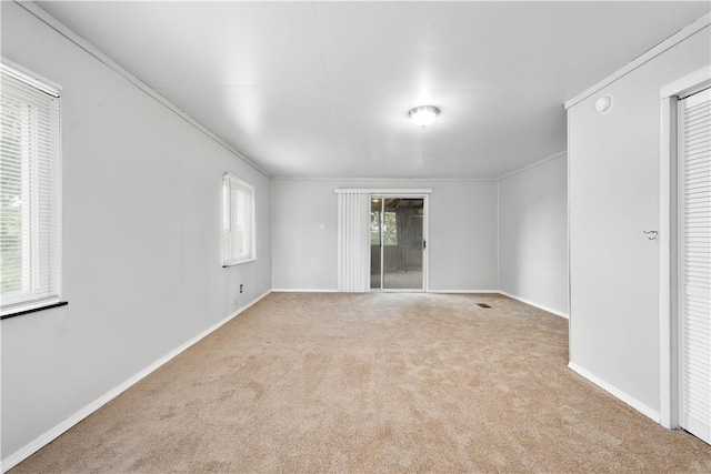 10 Fieldcrest Dr, Robinson Twp Wsh, PA 15057 - empty room featuring carpet, ornamental molding, and a smoke detector