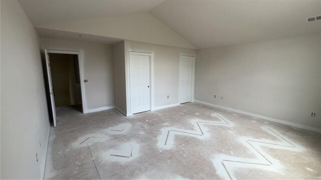 149 Shady River Blvd Unit 40B, Economy, PA 15005 - unfurnished bedroom with multiple closets and lofted ceiling