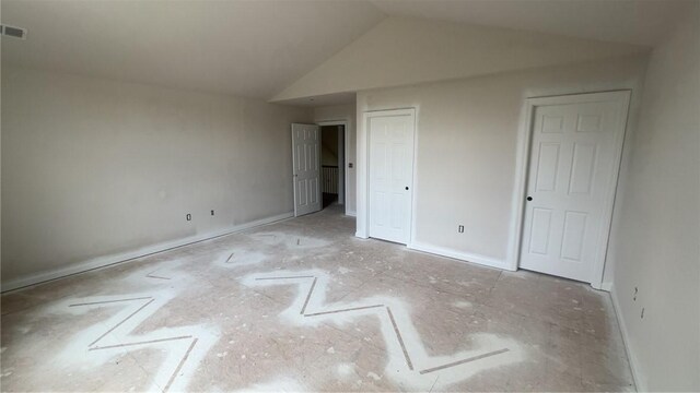 149 Shady River Blvd Unit 40B, Economy, PA 15005 - unfurnished bedroom featuring lofted ceiling and baseboards