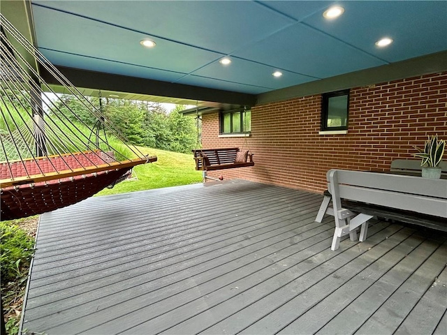 622 Fuhrman Ln, Buffalo Twp But, PA 16229 - wooden terrace with a lawn