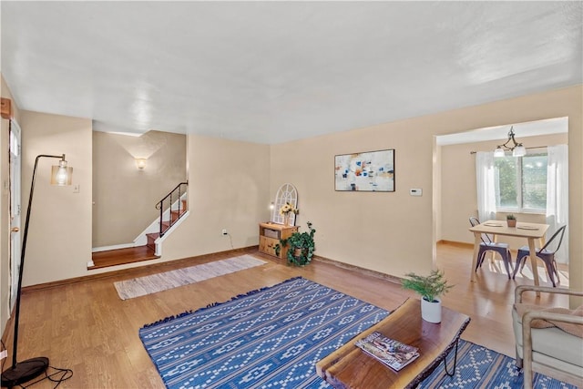 1492 Prospect Rd, Baldwin Boro, PA 15227 - living area with wood finished floors and stairs