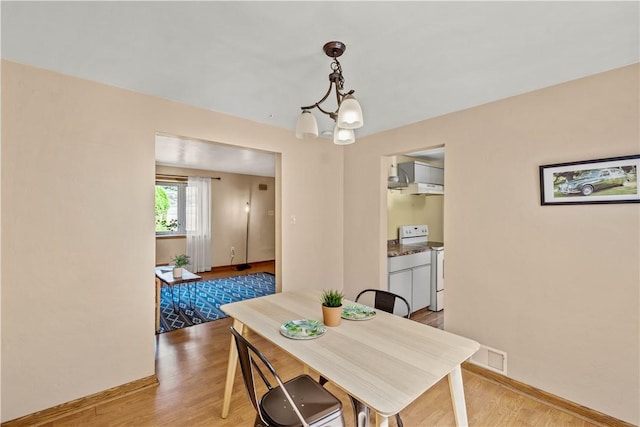 1492 Prospect Rd, Baldwin Boro, PA 15227 - dining area with light wood-style floors and a chandelier