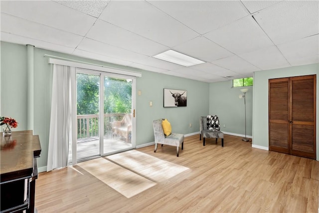 1492 Prospect Rd, Baldwin Boro, PA 15227 - sitting room with light wood-type flooring, healthy amount of natural light, and a paneled ceiling