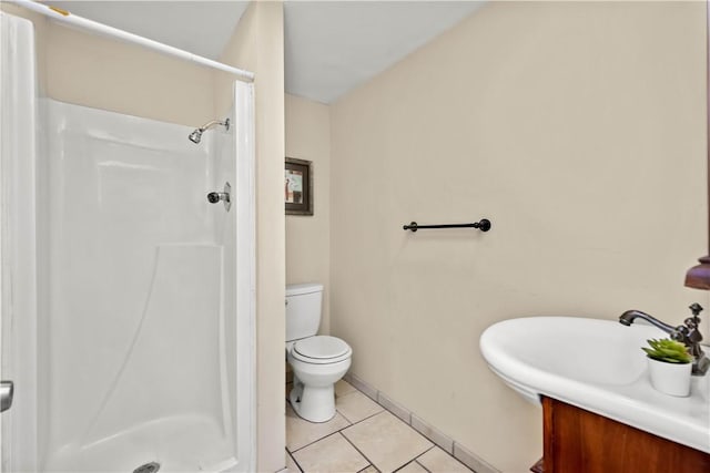 1492 Prospect Rd, Baldwin Boro, PA 15227 - bathroom featuring a stall shower, tile patterned floors, and vanity