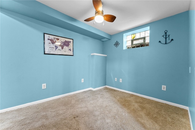 1406 Blossom Hill Rd, Castle Shannon, PA 15234 - empty room featuring ceiling fan and carpet flooring