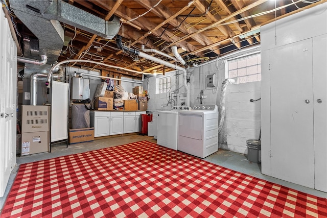 1406 Blossom Hill Rd, Castle Shannon, PA 15234 - below grade area with washing machine and dryer and heating unit