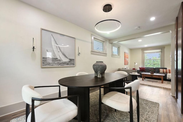 206 Lincoln Ave, Edgewood, PA 15218 - dining area featuring wood finished floors and recessed lighting