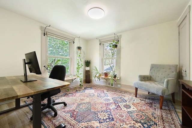 206 Lincoln Ave, Edgewood, PA 15218 - home office with plenty of natural light and wood finished floors