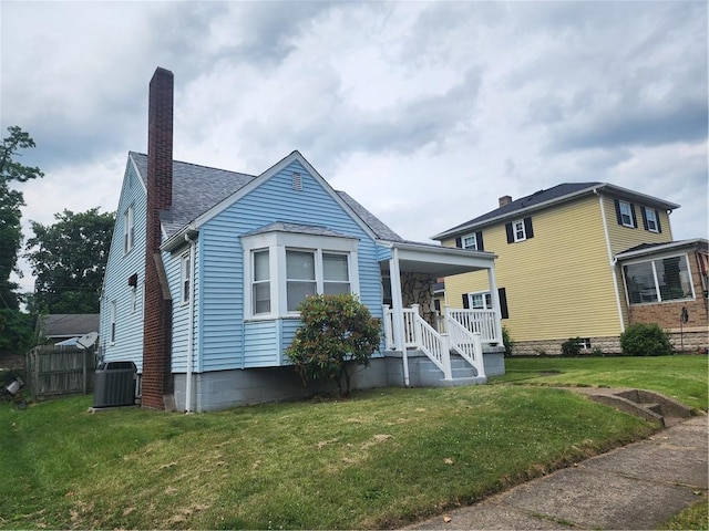 1025 Union Ave, Brackenridge, PA 15014 - view of front of property featuring covered porch and a chimney