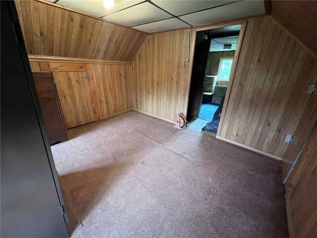 15 Overbrook Ln, Cecil, PA 15057 - bonus room featuring wood walls and lofted ceiling