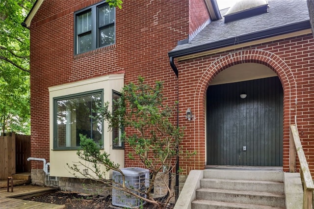 5256 Beeler St, Squirrel Hill, PA 15217 - property entrance with brick siding and a shingled roof