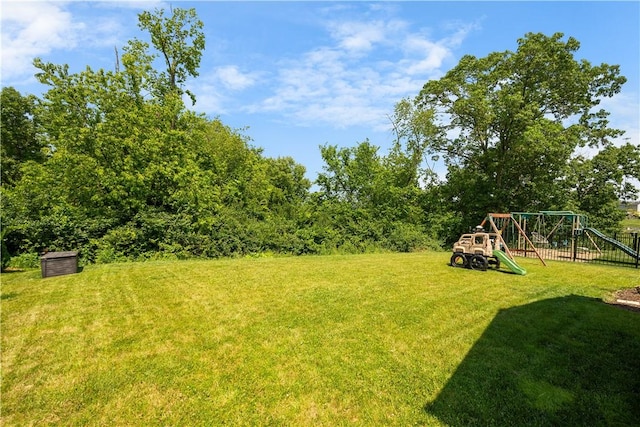 265 Sunrise Dr, Collier Twp, PA 15106 - view of green lawn with a playground