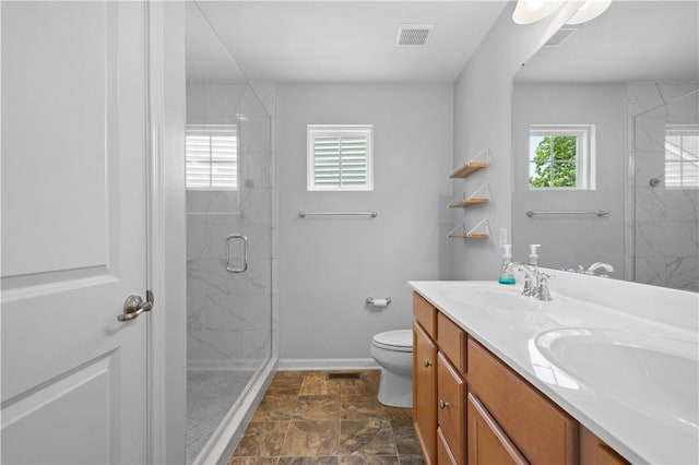 265 Sunrise Dr, Collier Twp, PA 15106 - bathroom featuring double vanity and a marble finish shower