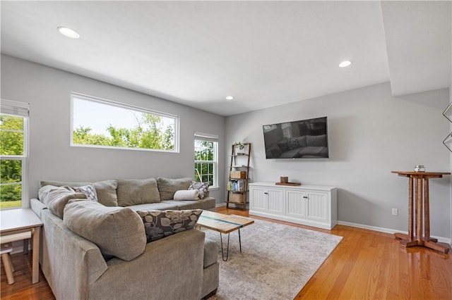 265 Sunrise Dr, Collier Twp, PA 15106 - living room with light wood finished floors and recessed lighting