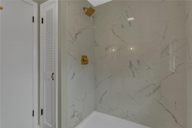 452 Canal St, Beaver, PA 15009 - bathroom featuring a closet and a marble finish shower