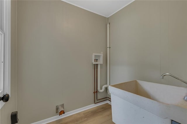 452 Canal St, Beaver, PA 15009 - bathroom with wood finished floors and crown molding
