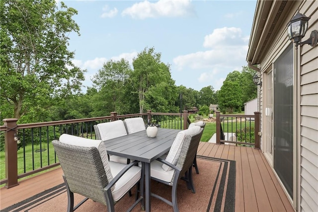 108 Ascot Ct, Lancaster Twp, PA 16037 - wooden deck featuring outdoor dining space