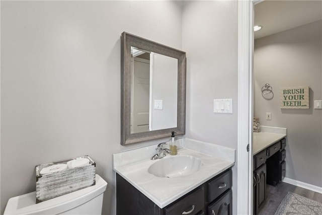108 Ascot Ct, Lancaster Twp, PA 16037 - bathroom featuring vanity and wood finished floors