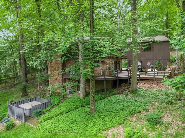 150 Buckwheat Dr, Pine Twp Nal, PA 15044 - back of house with a wooden deck
