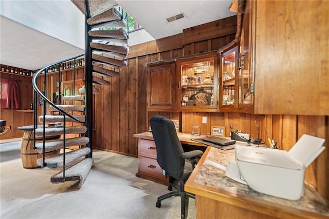 150 Buckwheat Dr, Pine Twp Nal, PA 15044 - office with wooden walls and carpet flooring