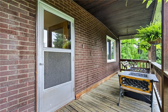 226 Herndon, Elliott, PA 15220 - wooden deck featuring an outdoor fire pit