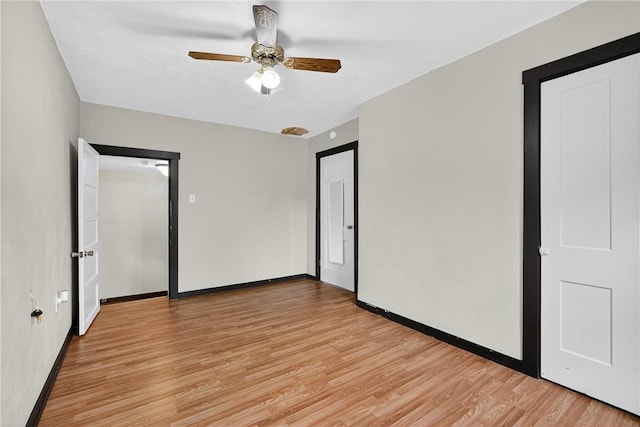 226 Herndon, Elliott, PA 15220 - unfurnished bedroom featuring light wood-style floors and a ceiling fan
