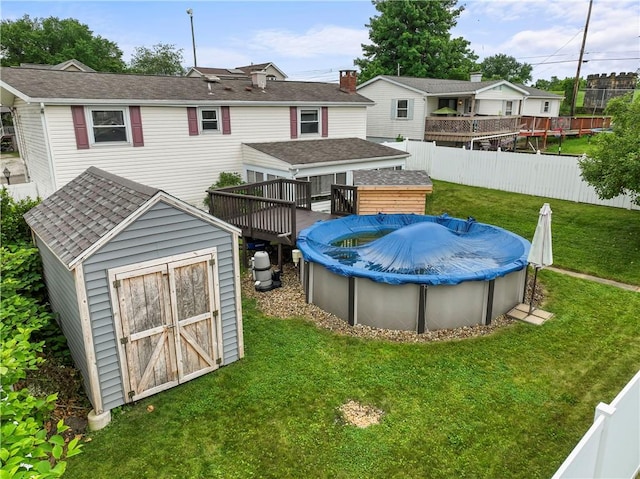 1032 Grove St, Monaca, PA 15061 - rear view of property featuring a shed and a deck