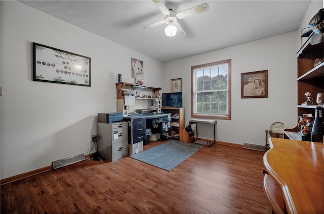 321 Dairy Farm Rd, Allegheny Twp Wml, PA 15068 - office space with a ceiling fan and wood finished floors