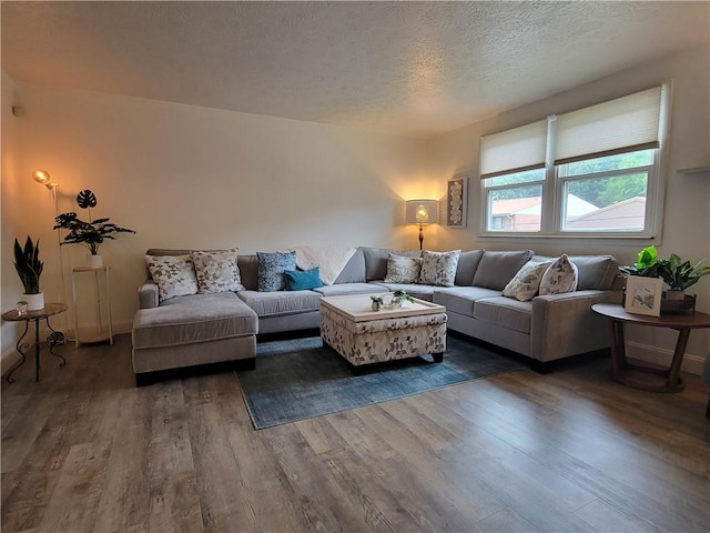 611 Broadhead Ave, Crafton, PA 15205 - living area featuring wood finished floors and a textured ceiling
