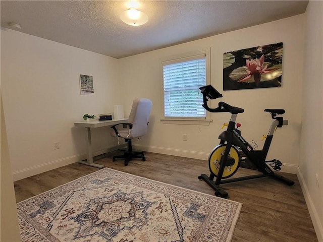 611 Broadhead Ave, Crafton, PA 15205 - office area with wood finished floors and a textured ceiling