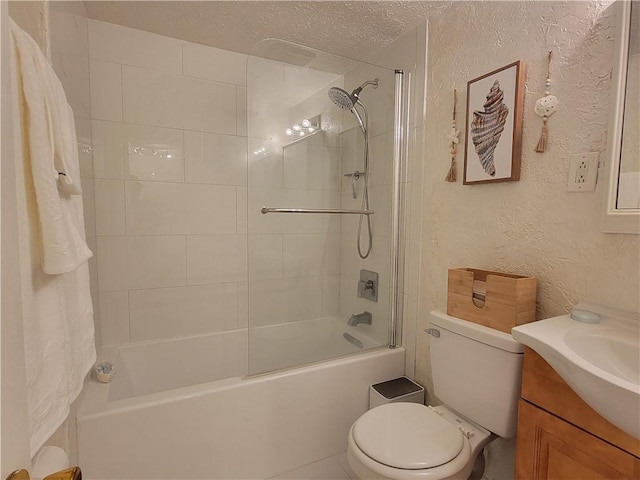 611 Broadhead Ave, Crafton, PA 15205 - full bathroom featuring shower / bathtub combination, a textured wall, vanity, and a textured ceiling