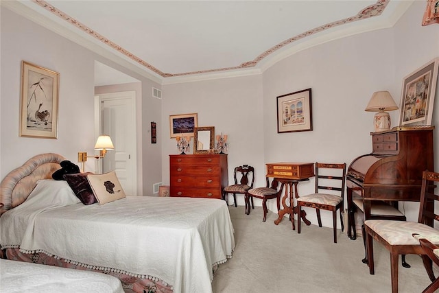 274 Rector Rd, Ligonier Twp, PA 15658 - bedroom featuring ornamental molding and light colored carpet