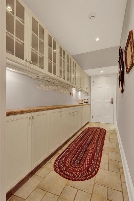 274 Rector Rd, Ligonier Twp, PA 15658 - corridor with stone tile flooring and recessed lighting