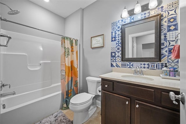 503 Tuscarora Rd, Marshall, PA 16046 - bathroom featuring vanity, shower / tub combo, and tile patterned floors