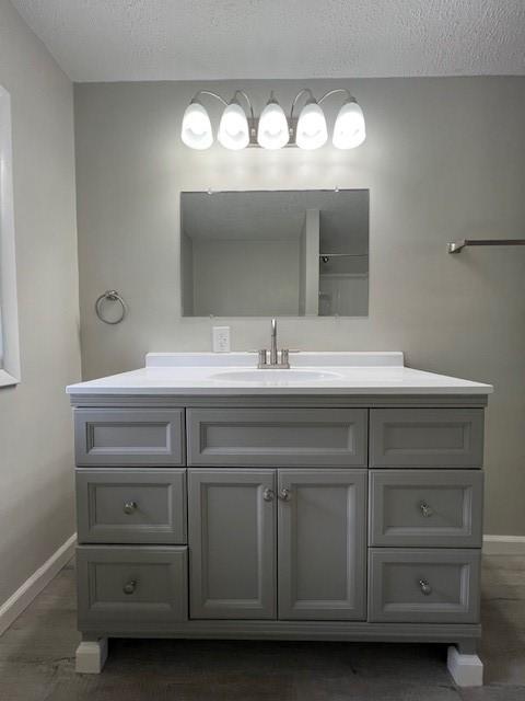 819 Forest St, Latrobe, PA 15650 - bathroom with vanity and a textured ceiling