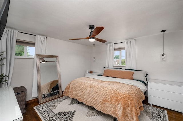 1072 N Ave, Baden, PA 15005 - bedroom featuring wood finished floors and ceiling fan