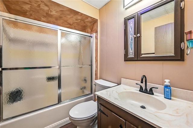570 S 7th St, Sharpsville, PA 16150 - bathroom featuring vanity and shower / bath combination with glass door
