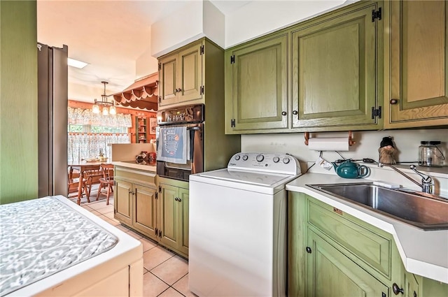 570 S 7th St, Sharpsville, PA 16150 - washroom featuring washer / dryer and light tile patterned floors
