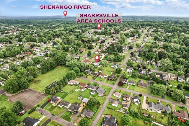 570 S 7th St, Sharpsville, PA 16150 - aerial view of residential area
