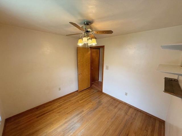 717 King St, Mckeesport, PA 15132 - spare room featuring a ceiling fan and light wood-style flooring