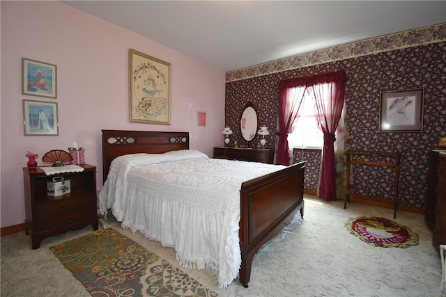 1673 Elderslee Rd, Baldwin Boro, PA 15227 - bedroom with light colored carpet and wallpapered walls