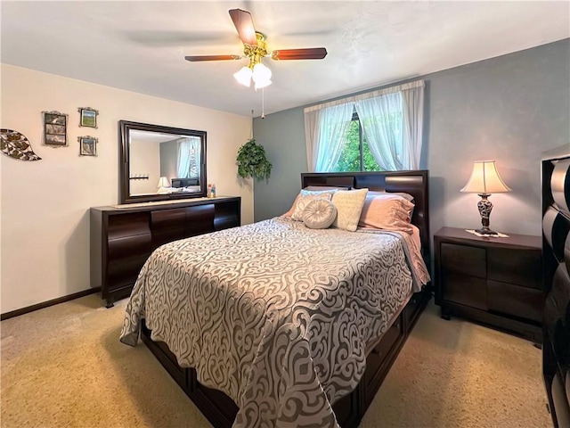 321 Jo Ann Dr, West Mifflin, PA 15122 - bedroom with light carpet and a ceiling fan