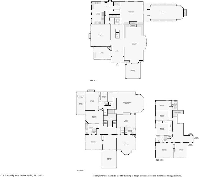 221 E Moody Ave, New Castle/2Nd, PA 16101 - view of floor plan / room layout