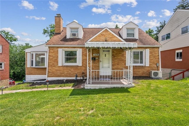 3176 Churchview Ave, Baldwin Boro, PA 15227 - view of front of house featuring a chimney, a front yard, and brick siding