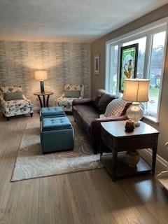 77 Ridgecrest Dr, Wilkins Twp, PA 15235 - living room with wood finished floors