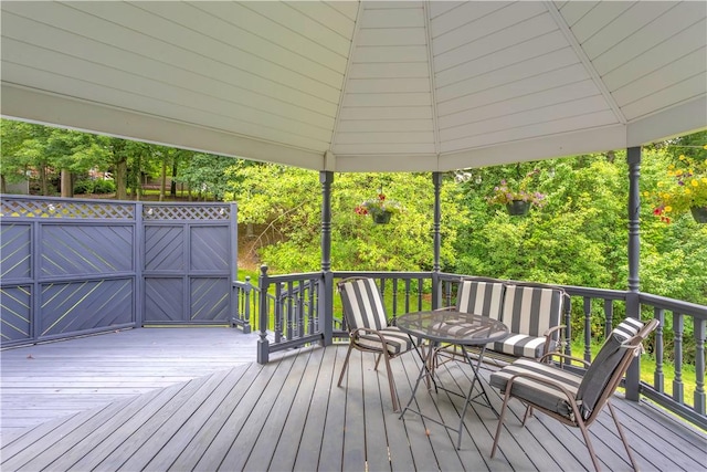 406 Pin Oak Ct, Coraopolis, PA 15108 - wooden terrace with outdoor dining space