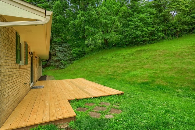 156 Dwellington Dr, Middlesex Twp, PA 16059 - view of grassy yard with a wooden deck