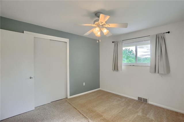 156 Dwellington Dr, Middlesex Twp, PA 16059 - unfurnished bedroom featuring carpet floors, a closet, and ceiling fan